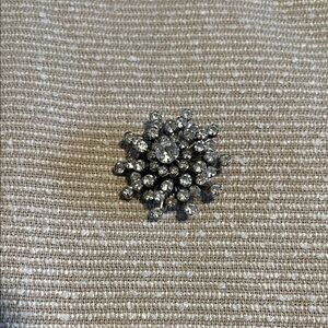 Vintage Sparkling Silver Crystal Brooch